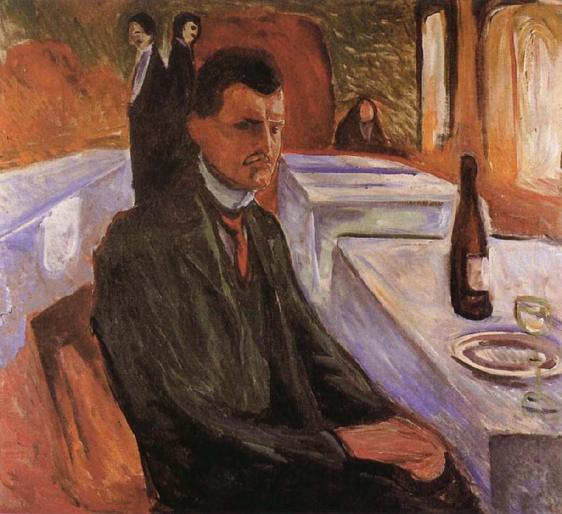 Edvard Munch Self-Portrait oil painting image